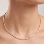 Preview: Halsreif 925 Sterling Silber 1,1 mm 42 cm Kette Halskette Silberhalsreif