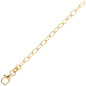 Preview: Verlängerungskette 333 Gold Gelbgold 7 cm Karabiner Kettenverlängerung