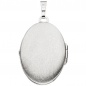 Preview: Medaillon oval 585 Gold Weißgold Anhänger zum Öffnen