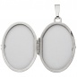Preview: Medaillon oval 585 Gold Weißgold Anhänger zum Öffnen