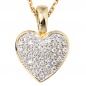 Preview: Anhänger Herz 585 Gold Gelbgold 42 Diamanten Brillanten 0,25ct. Herzanhänger