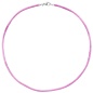 Preview: Collier Halskette Seide pink 42 cm, Verschluss 925 Silber Kette