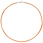 Preview: Collier Halskette Seide orange 42 cm, Verschluss 925 Silber Kette