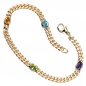 Preview: Armband 585 Gold Gelbgold 19 cm Amethyst Aquamarin Citrin Peridot Goldarmband