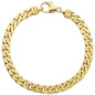 Preview: Panzerarmband 585 Gelbgold massiv 19 cm Gold Armband Goldarmband Karabiner