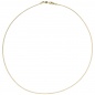 Preview: Halsreif 585 Gelbgold 1,1 mm 45 cm Gold Kette Halskette Goldhalsreif Karabiner