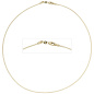 Preview: Halsreif 585 Gelbgold 1,1 mm 45 cm Gold Kette Halskette Goldhalsreif Karabiner