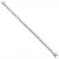 Preview: Armband 925 Sterling Silber 28 Zirkonia 19 cm Silberarmband Kastenschloss