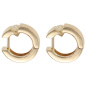 Preview: Creolen rund 585 Gold Gelbgold matt 2 Diamanten Brillanten 0,30ct. Ohrringe