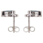 Preview: Ohrstecker 585 Gold Weißgold 2 Aquamarine blau 10 Diamanten Brillanten Ohrringe