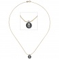 Mobile Preview: Collier Kette mit Anhänger 585 Gold 1 Tahiti Perle 1 Diamant Brilllant 42 cm