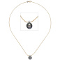 Preview: Collier Kette mit Anhänger 585 Gold 1 Tahiti Perle 1 Diamant Brilllant 42 cm