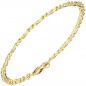 Preview: Armband 333 Gold Gelbgold massiv 19 cm Karabiner