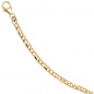 Preview: Armband 333 Gold Gelbgold massiv 19 cm Karabiner