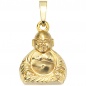 Preview: Anhänger Buddha 333 Gold Gelbgold mattiert Goldanhänger