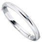 Preview: Armreif Armband oval 375 Gold Weißgold Goldarmreif Kastenschloss