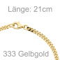 Preview: Panzerarmband 333 Gelbgold massiv 21 cm Gold Armband Goldarmband Karabiner