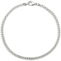 Preview: Panzerarmband 585 Weißgold massiv 21 cm Gold Armband Weißgoldarmband Karabiner