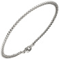 Preview: Panzerarmband 585 Weißgold massiv 21 cm Gold Armband Weißgoldarmband Karabiner