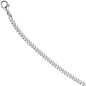 Preview: Panzerarmband 585 Weißgold massiv 21 cm Gold Armband Weißgoldarmband Karabiner