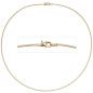 Preview: Halsreif 585 Gelbgold 1,1 mm 50 cm Gold Kette Halskette Goldhalsreif Karabiner
