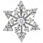 Preview: Anhänger Schneeflocke 925 Sterling Silber rhodiniert mit 25 Zirkonia