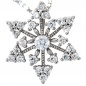 Preview: Anhänger Schneeflocke 925 Sterling Silber rhodiniert mit 25 Zirkonia