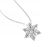 Preview: Anhänger Schneeflocke 925 Sterling Silber rhodiniert mit 25 Zirkonia