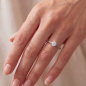 Preview: Damen Ring 925 Sterling Silber rhodiniert 1 Zirkonia Silberring