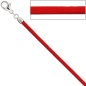 Preview: Collier Halskette Seide rot 2,8 mm 42 cm, Verschluss 925 Silber Kette