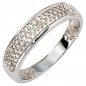Mobile Preview: Damen Ring 585 Gold Weißgold 50 Diamanten Brillanten 0,25ct. Weißgoldring