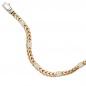 Preview: Armband 585 Gold Rotgold Weißgold bicolor 28 Diamanten Brillanten 19 cm