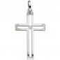 Preview: Anhänger Kreuz 585 Gold Weißgold 1 Diamant Brillant Kreuzanhänger Weißgoldkreuz