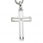 Preview: Anhänger Kreuz 585 Gold Weißgold 1 Diamant Brillant Kreuzanhänger Weißgoldkreuz