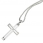 Preview: Anhänger Kreuz 585 Gold Weißgold 1 Diamant Brillant Kreuzanhänger Weißgoldkreuz