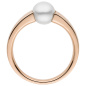 Preview: Damen Ring 585 Gold Rotgold 1 Süßwasser Perle Goldring Perlenring
