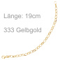 Preview: Armband 333 Gold Gelbgold 19 cm Goldarmband Charm Bettelarmband für Charms