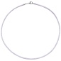 Preview: Collier Halskette Seide flieder 2,8 mm 42 cm, Verschluss 925 Silber Kette