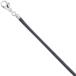 Preview: Collier Halskette Seide grau 2,8 mm 42 cm, Verschluss 925 Silber Kette