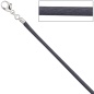 Preview: Collier Halskette Seide grau 2,8 mm 42 cm, Verschluss 925 Silber Kette