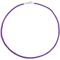 Preview: Collier Halskette Seide lila 2,8 mm 42 cm, Verschluss 925 Silber Kette