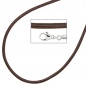 Mobile Preview: Collier Halskette Leder braun 925 Silber 42 cm Lederkette Karabiner