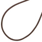 Preview: Collier Halskette Leder braun 925 Silber 42 cm Lederkette Karabiner