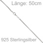 Preview: Venezianerkette 925 Sterling Silber 2,5 mm 50 cm Halskette Kette Karabiner