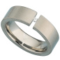 Preview: Damen Ring Titan matt 1 Diamant Brillant 0,03ct.