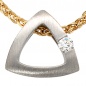 Preview: Anhänger 950 Platin mattiert 1 Diamant Brillant 0,08ct. Platinanhänger