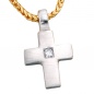 Preview: Anhänger Kreuz 950 Platin 1 Diamant 0,06ct. Kreuzanhänger Platinkreuz