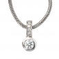 Preview: Anhänger 585 Gold Weißgold 6 Diamanten Brillanten 0,20ct. Weißgoldanhänger