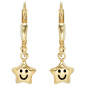 Preview: Kinder Boutons Stern 333 Gold Gelbgold Ohrringe Ohrhänger Kinderohrringe