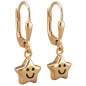 Preview: Kinder Boutons Stern 333 Gold Gelbgold Ohrringe Ohrhänger Kinderohrringe